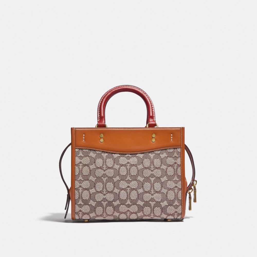 Rogue Bag 25 In Signature Textile Jacquard With Embroidered Elephant