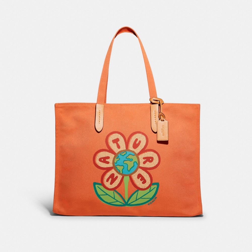 COACH®,Tote 42 In 100 Percent Recycled Canvas,,Front View