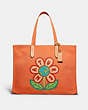 COACH®,TOTE 42 IN 100 PERCENT RECYCLED CANVAS,X-Large,Brass/Canyon,Front View