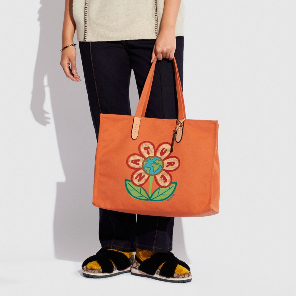 COACH®,Tote 42 In 100 Percent Recycled Canvas,,Detail View