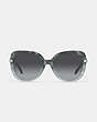 COACH®,SQUARE SUNGLASSES,Gray Tortoise,Inside View,Top View