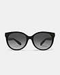 COACH®,SCULPTED SIGNATURE ROUND SUNGLASSES,Black,Inside View,Top View