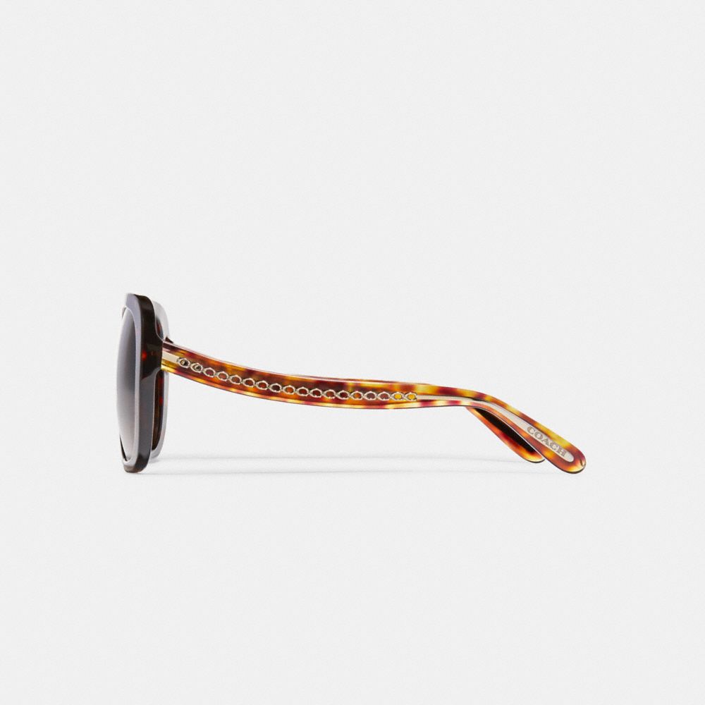COACH®,Sculpted Signature Square Sunglasses,,Alternate View
