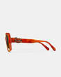 COACH®,HORSE AND CARRIAGE SQUARE SUNGLASSES,Amber Tortoise,Alternate View