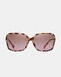 COACH®,METAL OPEN FRAME SUNGLASSES,Plastic,Pink Tortoise,Inside View,Top View