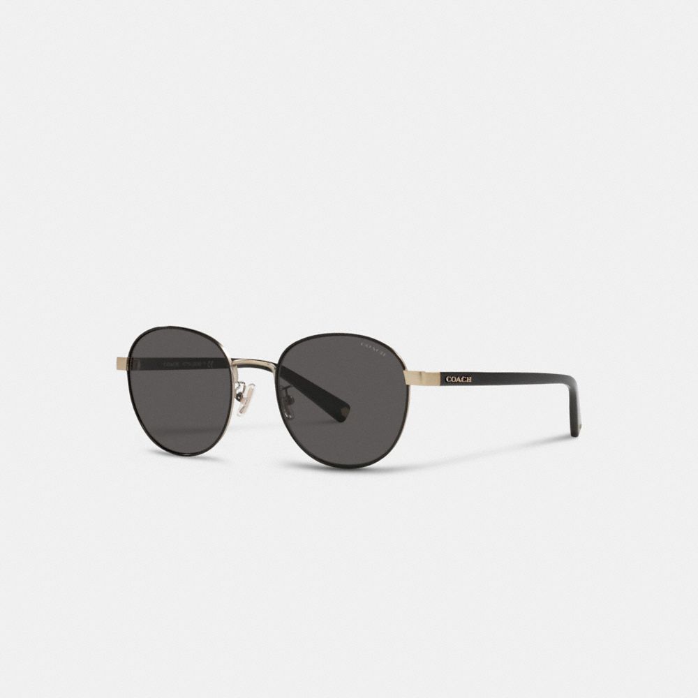 COACH®,Signature Workmark Round Sunglasses,,Front View