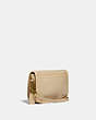 COACH®,VINTAGE POCKET PURSE WITH FLORAL EMBROIDERY,Smooth Leather,Small,Brass/BEIGE,Angle View