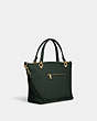 COACH®,KACEY SATCHEL BAG,Pebbled Leather,Large,Anniversary,Gold/Amazon Green,Angle View