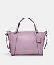 COACH®,KACEY SATCHEL BAG,Pebbled Leather,Large,Anniversary,Silver/Ice Purple,Front View