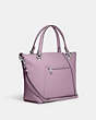 COACH®,KACEY SATCHEL BAG,Pebbled Leather,Large,Anniversary,Silver/Ice Purple,Angle View