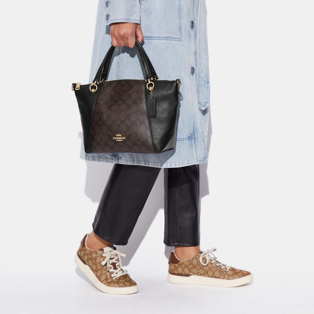 COACH®,Kacey Satchel Bag In Signature Canvas,,Detail View