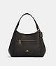 COACH®,KRISTY SHOULDER BAG,Pebbled Leather,Large,Gold/Black,Front View