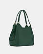 COACH®,KRISTY SHOULDER BAG,Pebbled Leather,Large,Im/Everglade,Angle View