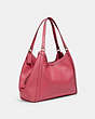 COACH®,KRISTY SHOULDER BAG,Pebbled Leather,Large,Gold/Strawberry Haze,Angle View