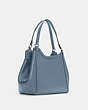COACH®,KRISTY SHOULDER BAG,Pebbled Leather,Large,Silver/Marble Blue,Angle View