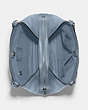 COACH®,KRISTY SHOULDER BAG,Pebbled Leather,Large,Silver/Marble Blue,Inside View,Top View