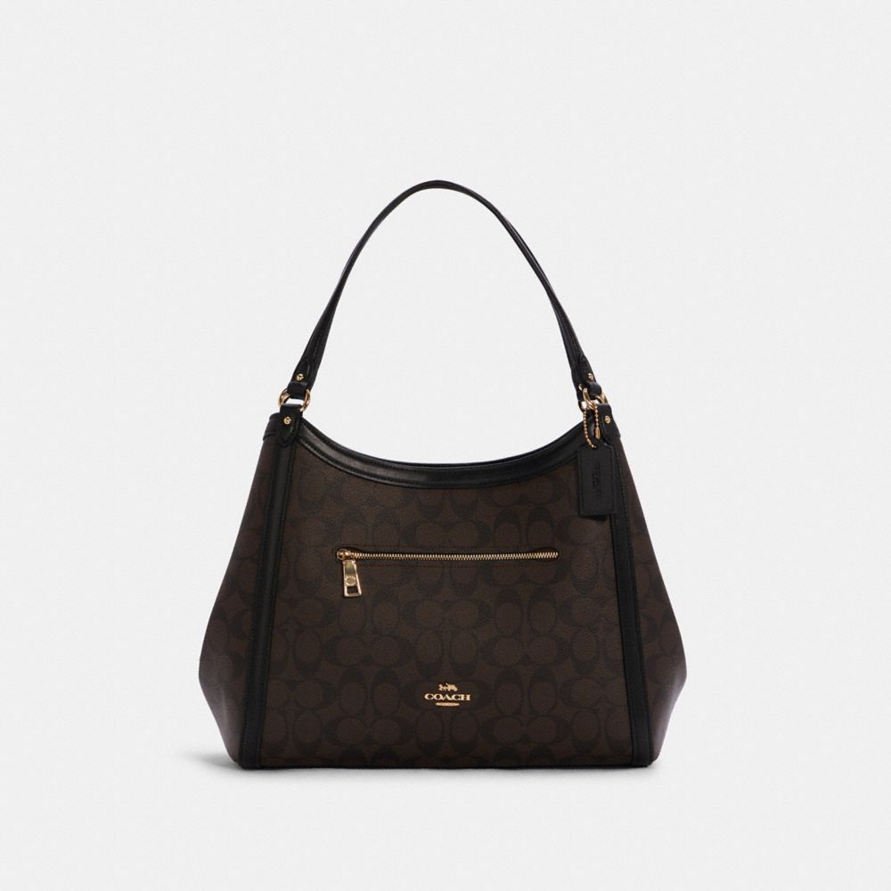 Coach Black/Brown Signature Coated Canvas and Leather Mini Christie  Carryall Satchel Coach