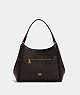 COACH®,KRISTY SHOULDER BAG IN SIGNATURE CANVAS,Large,Gold/Brown Black,Front View