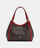 COACH®,KRISTY SHOULDER BAG IN SIGNATURE CANVAS,pvc,Large,Gold/Brown 1941 Red,Front View