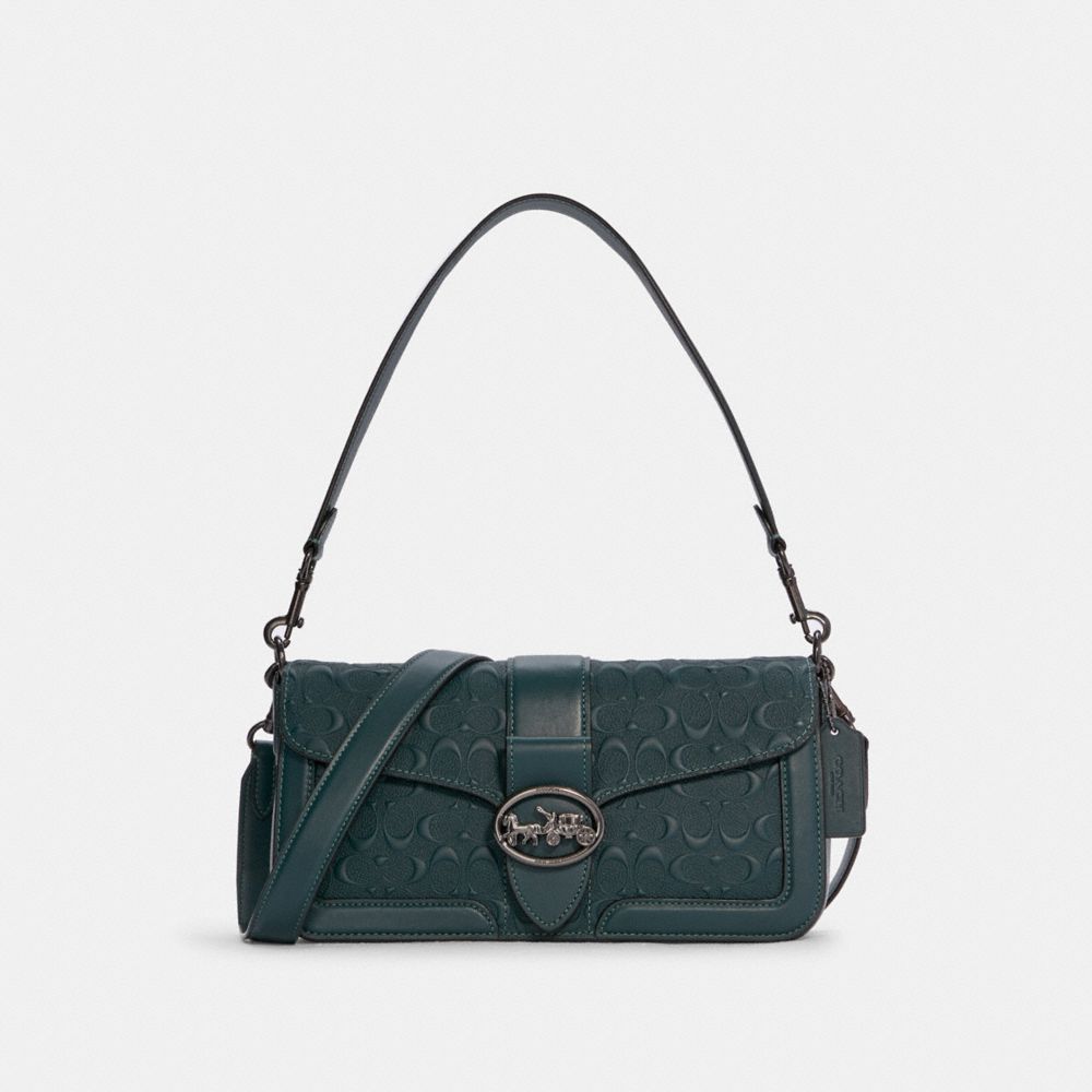 Georgie Shoulder Bag In Signature Leather