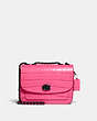 COACH®,MADISON SHOULDER BAG,Smooth Leather/Embossed Leather,Medium,Pewter/Confetti Pink,Front View
