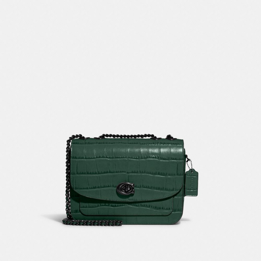 Embossed Forest Half Zip Wallet Green - Likelihood