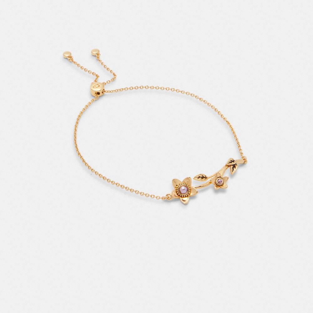 Wildflower Pearl Slider Bracelet
