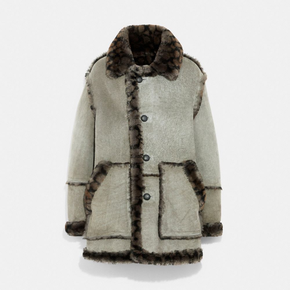 Schott shearling 2024 coat mens