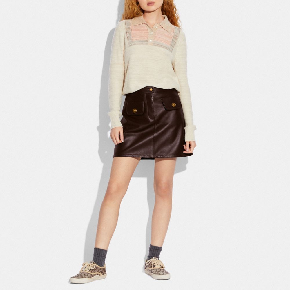 Leather Skirt COACH