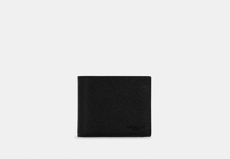 COACH®,3 IN 1 WALLET,n/a,Mini,Black,Front View