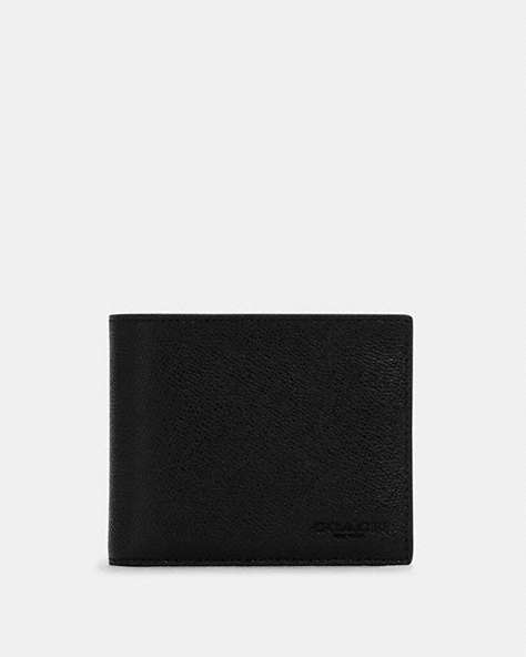 COACH®,3 IN 1 WALLET,n/a,Mini,Black,Front View