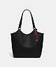 COACH®,DAY TOTE,Pebbled Leather,Large,Brass/Black,Front View