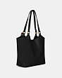 COACH®,DAY TOTE,Pebbled Leather,Large,Brass/Black,Angle View