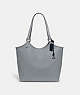 COACH®,DAY TOTE,Pebbled Leather,Large,Silver/Grey Blue,Front View