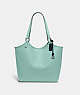 COACH®,DAY TOTE,Pebbled Leather,Large,Silver/Faded Blue,Front View