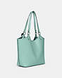 COACH®,DAY TOTE,Pebbled Leather,Large,Silver/Faded Blue,Angle View
