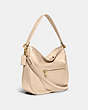 COACH®,SOFT TABBY HOBO,Smooth Leather,Large,Brass/Ivory,Angle View
