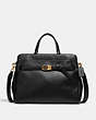 COACH®,TATE CARRYALL 38,Large,Brass/Black,Front View