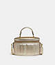 COACH®,TRAIL BAG WITH QUILTING,Smooth Leather,Mini,Brass/Metallic Soft Gold,Front View