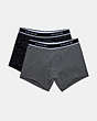 COACH®,BOXER SET,Fabric,Lt Heather Grey/Charcoal Sig,Front View