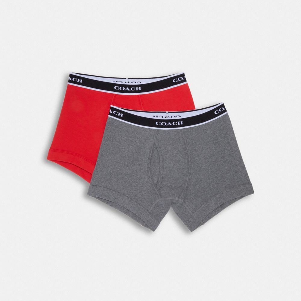 COACH®,BOXER SET,Miami Red/Lt Heather Grey,Front View