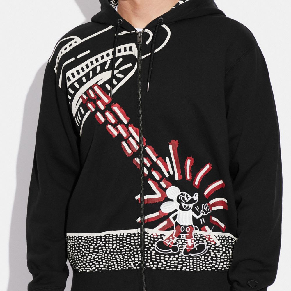 COACH® | Disney Mickey Mouse X Keith Haring Full Zip Sweatshirt