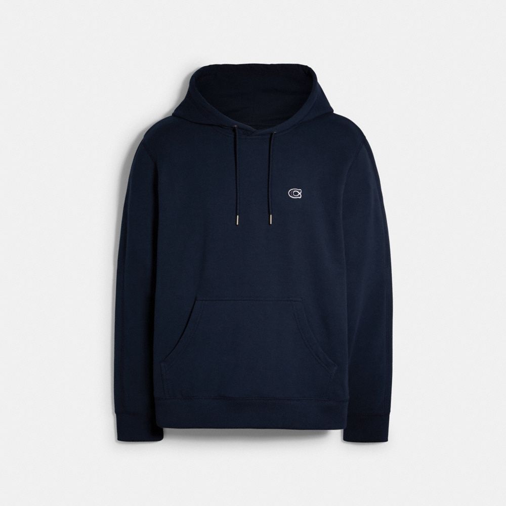 COACH®,LOUNGE HOODIE,Navy Blazer,Front View