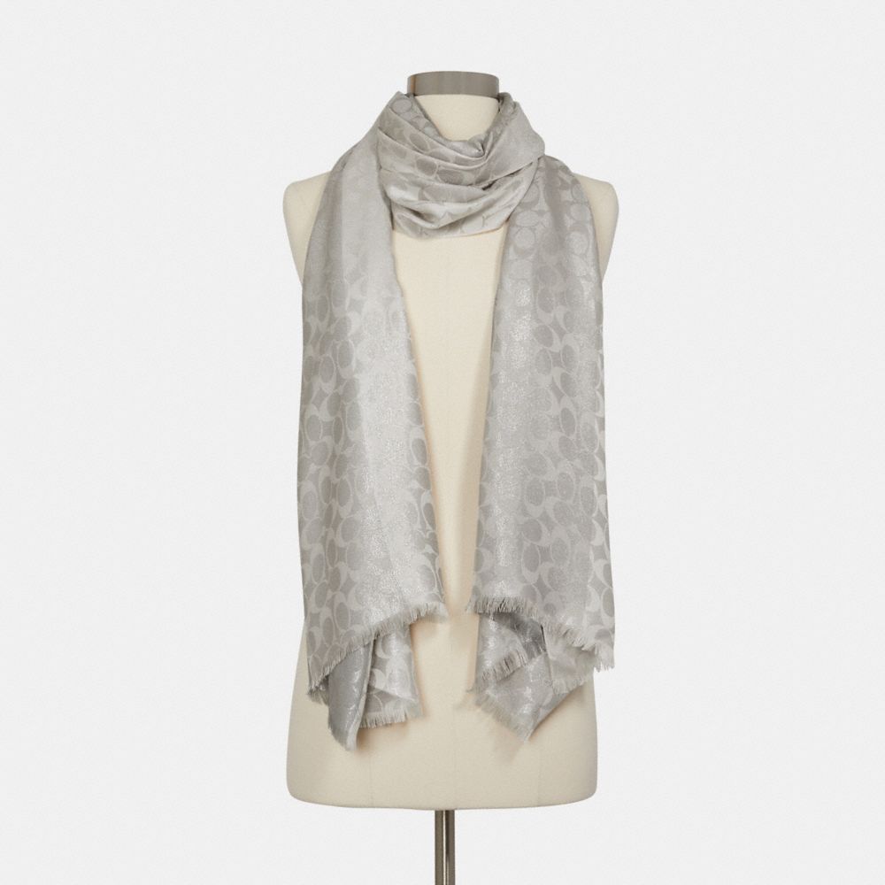 Signature Stripe Print Oblong Scarf