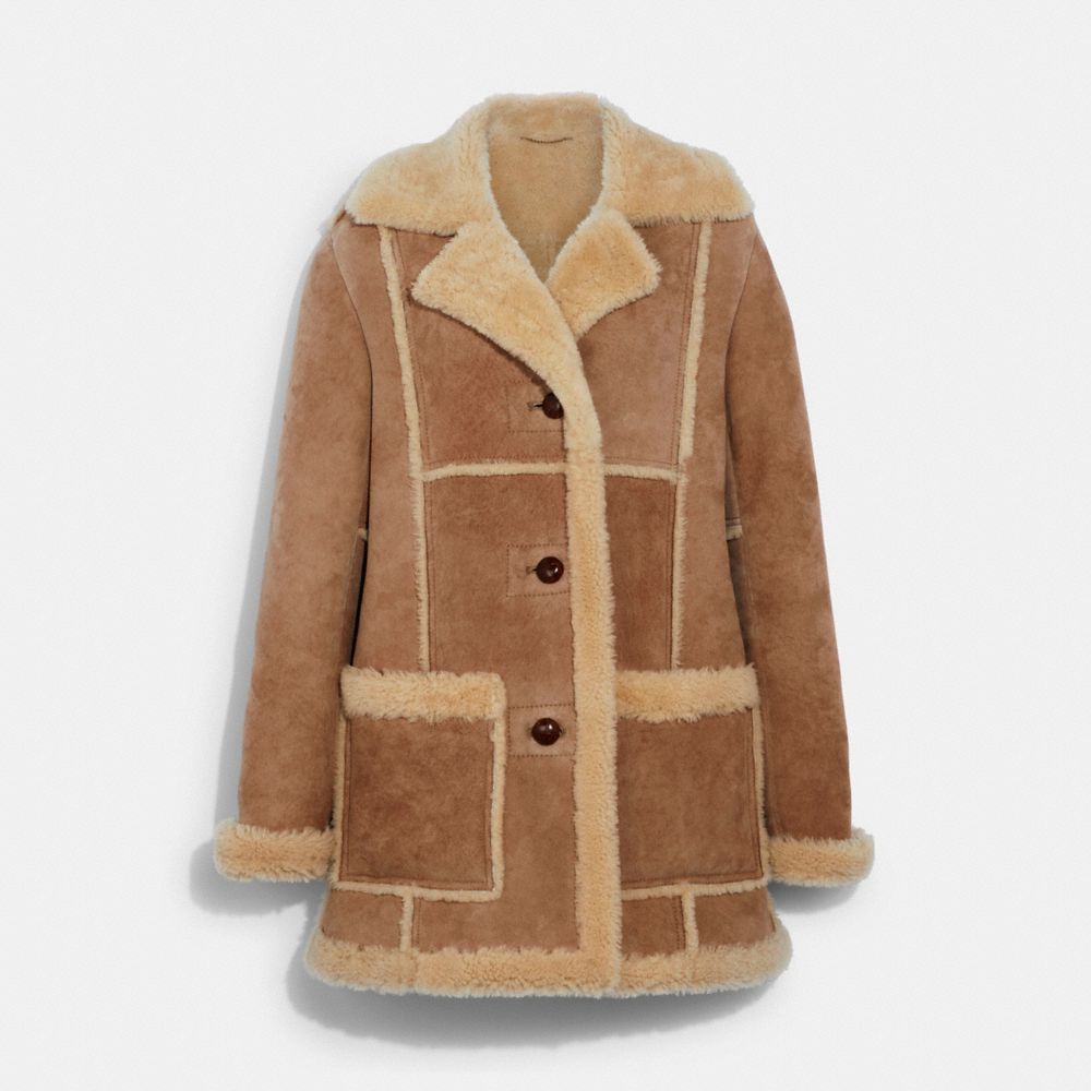 Coach shearling outlet coat