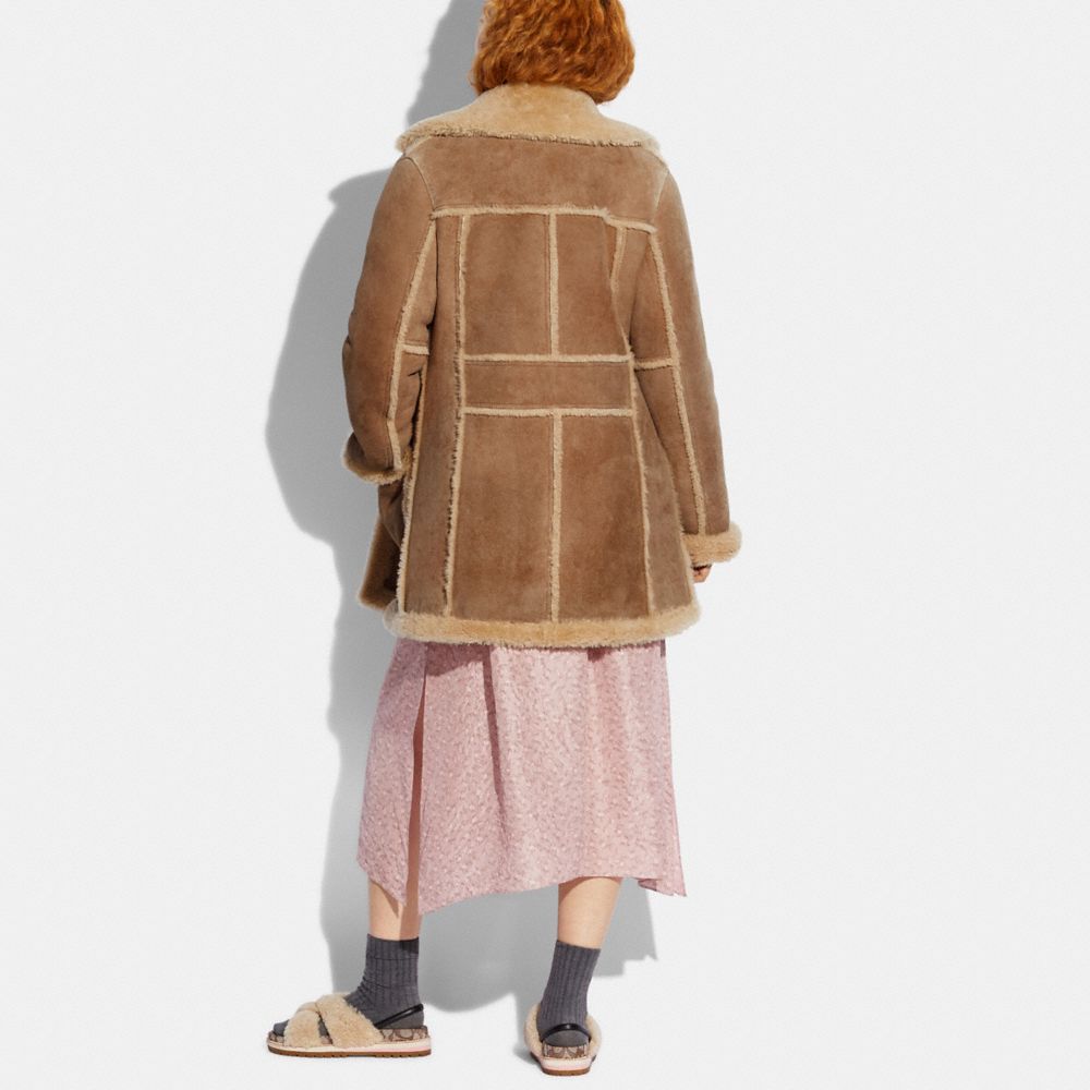 COACH®,Coach X Schott N.Y.C. Shearling Coat,,Scale View