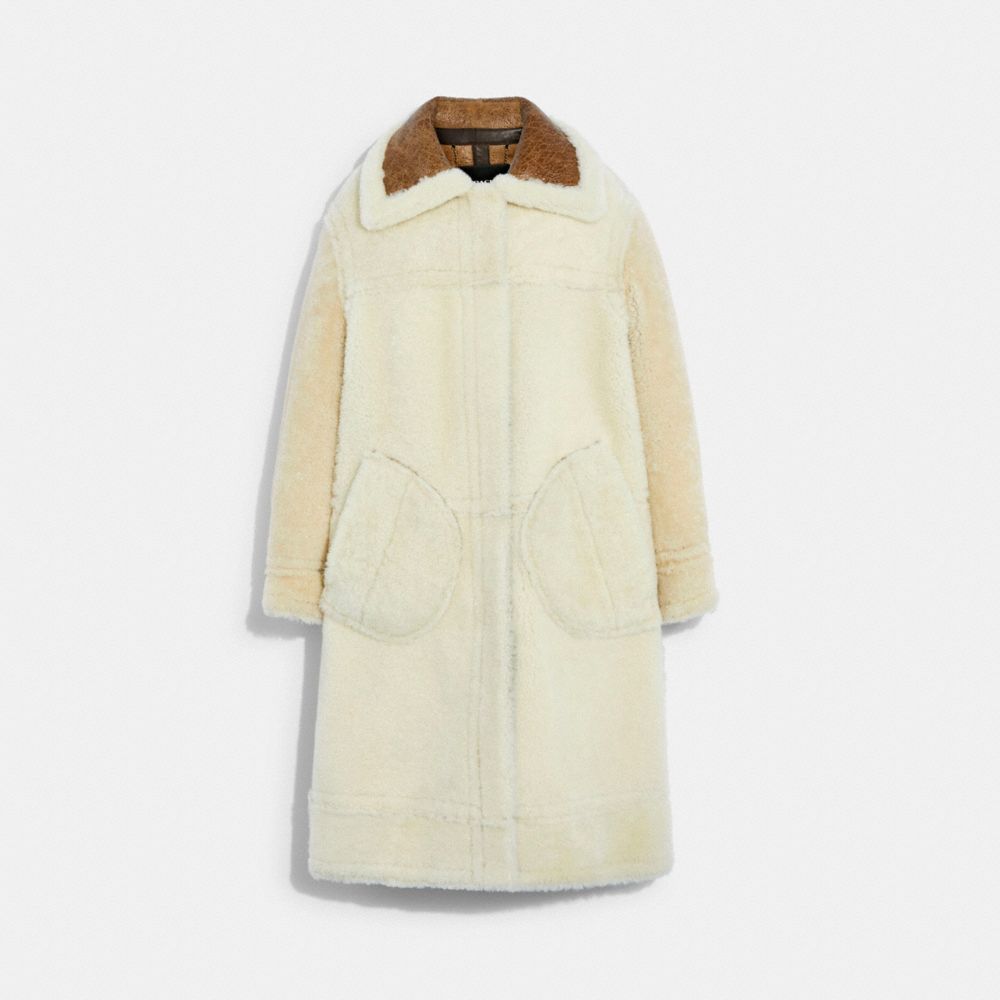 Long Shearling Coat | COACH®