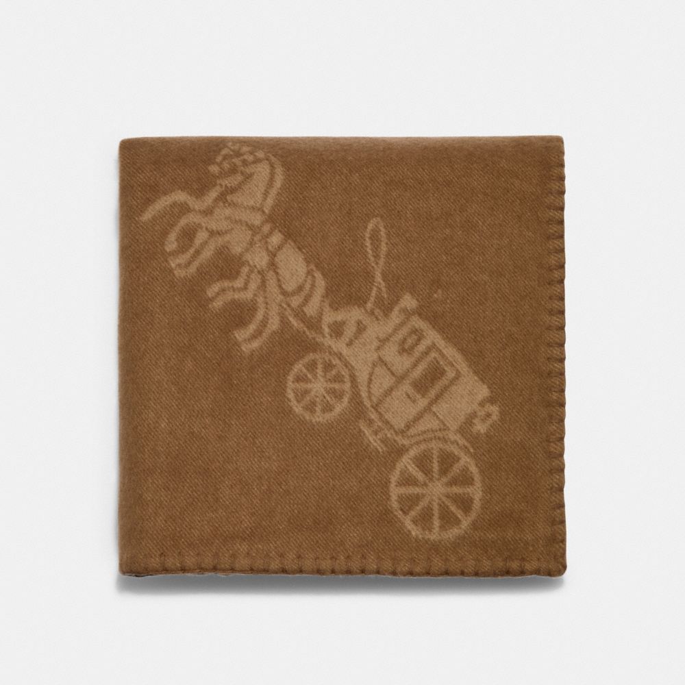 COACH®,Horse And Carriage Print Blanket,,Front View