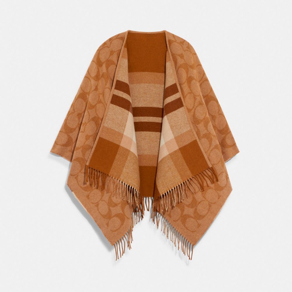 Burberry Heart Print Giant Check Reversible Cashmere Scarf