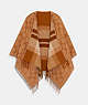 COACH®,REVERSIBLE SIGNATURE CAPE,Polyamide,Natural,Front View